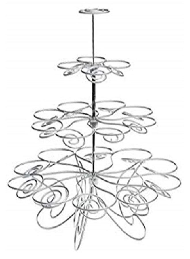 Charmed 4 Tier Metal Cupcake Stand (Hold 23 Cupcakes) - Image 3