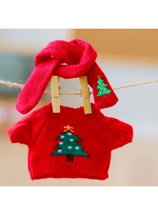 Plush Dolls Toys Dress Up Games For Girls Cute Kawaii Stuffed Animal Toys Kids Playsets Educational Learning Resources-Color:Gray Sweater-Height:About 20cm Bear Wear