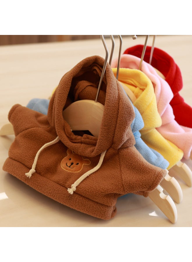 Plush Dolls Toys Dress Up Games For Girls Cute Kawaii Stuffed Animal Toys Kids Playsets Educational Learning Resources-Color:Gray Sweater-Height:About 20cm Bear Wear