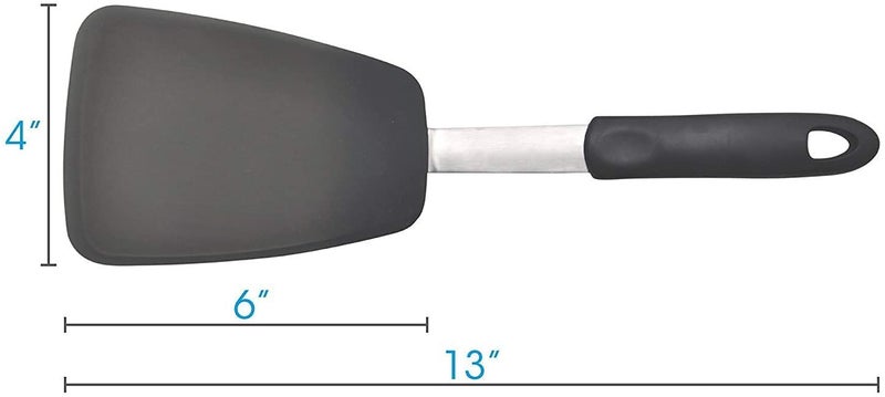 UNIQUE CART Heat-Resistant Silicone Turner Spatula | Flexible Non-Stick Safe Pancake & Egg Flipper (480°F) (Pack of 1) - Image 2