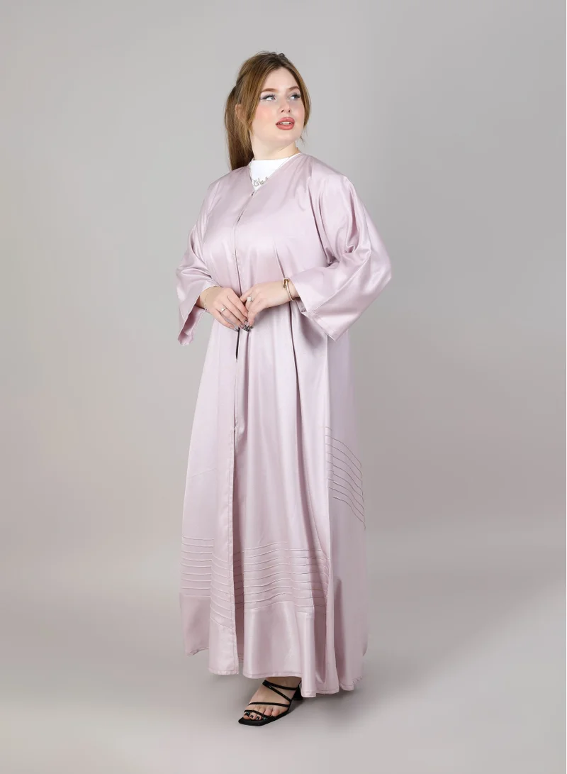 MSquare Fashion MSquare Fashion Pink Korean Nida Abaya