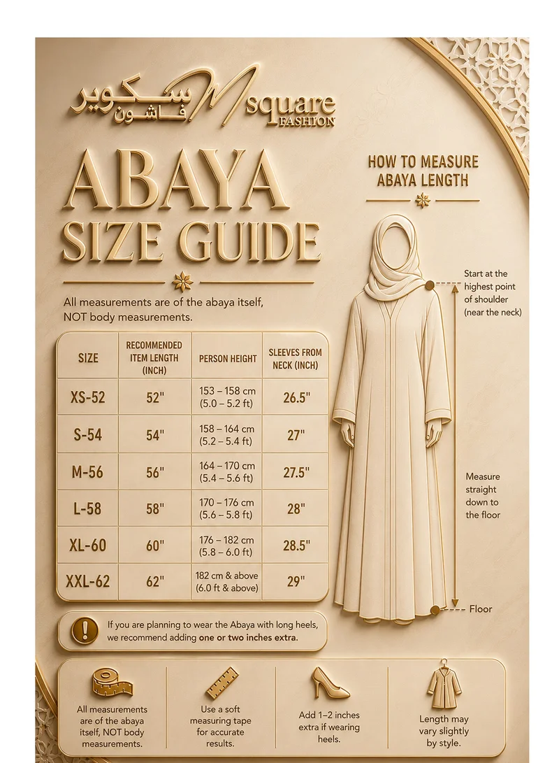 MSquare Fashion  MSquare Fashion Pink Korean Nida Abaya for Women | Best Price UAE