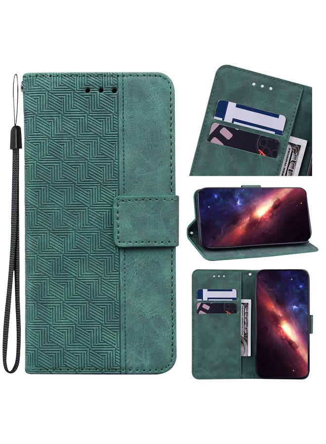 اس-توب جراب لهاتف Samsung Galaxy M33 5G 165.4 مم، جراب هاتف جلدي منقوش هندسيًا - Image 1