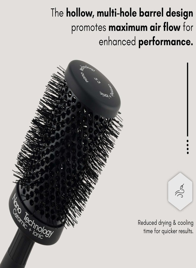 Beauté Secrets Round Brush for Blow Drying - Extra Large Ceramic Ion Thermal Barrel Brush for Precise Styling and Maximum Volume - Lightweight Round Hair Brush for Smooth, Manageable Hair, 53 mm (2 Inch) - Image 3