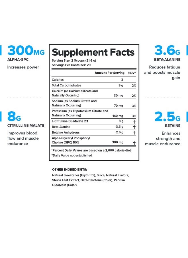 Legion - Pulse Pre Workout Supplement - All Natural Nitric Oxide Preworkout Drink to Boost Energy, Creatine Free, Naturally Sweetened, Beta Alanine, Citrulline, Alpha GPC (Caffeine Free Tropical Punch) - Image 1