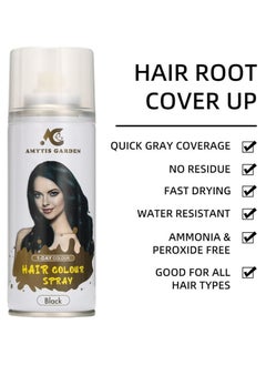 AMYTIS GARDEN Hair Colouring Spray  color Black 135ml  - Image 4