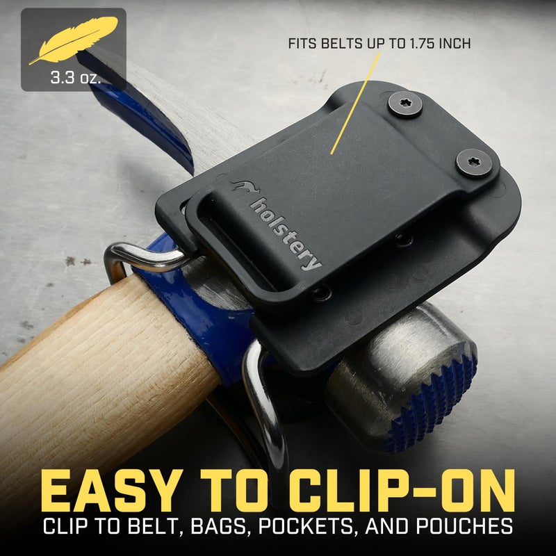 Holstery HammerMaster | Hammer Holder Loop - Clip-On Tool Belt Holster Holds Hammers, Hatchet, or Mallet - Image 5