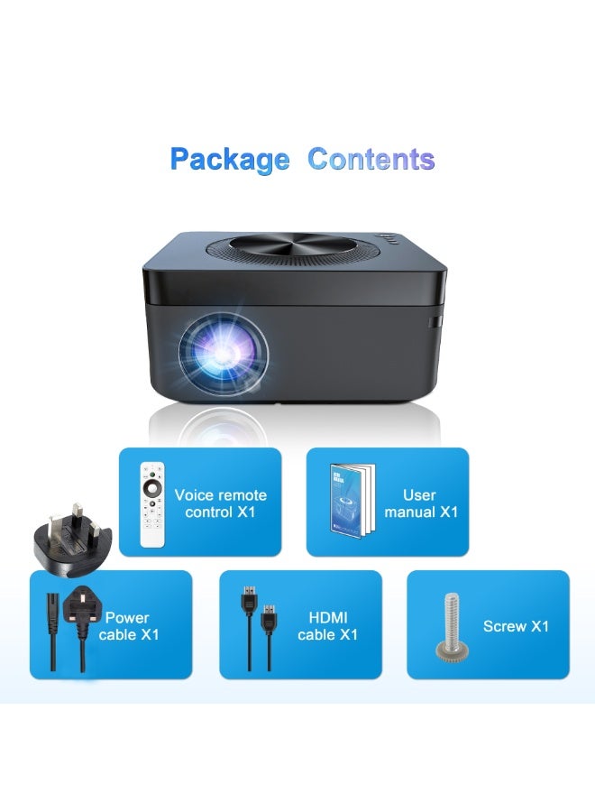 Xnano Smart Projector X1 Max Portable Projector Full HD 1080P 4K HDR10+Technology 4GB RAM+32GB Memory 3D Display Play Games / Watch Movies / Screen Mirroring / Music Sharing / Working Conference Blue-Ray DVD Player Built in CD, DVD, VCD, SVCD, CD-R/RW, DVD±R, DVD±RW - Image 4
