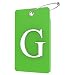 Gostwo 2 Pack Luggage Tags for Suitcases 26 Initial Letter Travel Luggage Baggage Identification Labels ID Tag Fully Bendable Tags with Stainless Steel Loop Green Letter G - Image 2