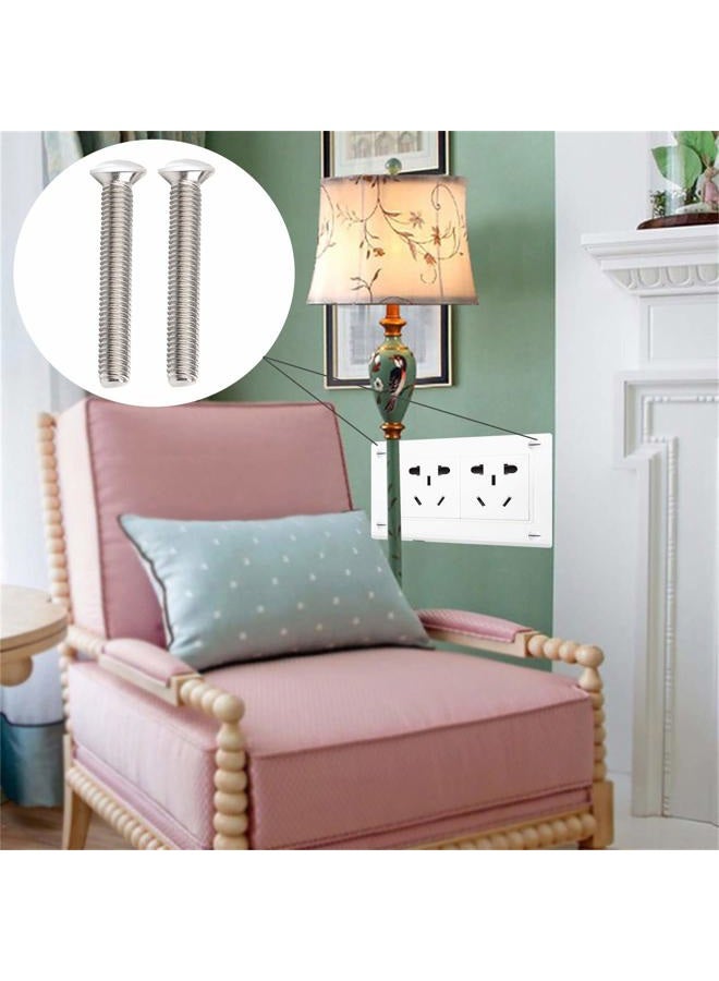 IDGGDI 50 Pcs 3/4 Inch Long 6-32 Thread White Wall Plate Screws Outlet Cover Screws Switch Cover Screws Replacement Wall Plate Screws Electrical Screws - Image 4
