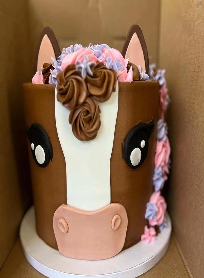 DiDida Horse Cake Topper Big Horse Face Cake Topper for 2 to 7 Inch High Cake - Image 3