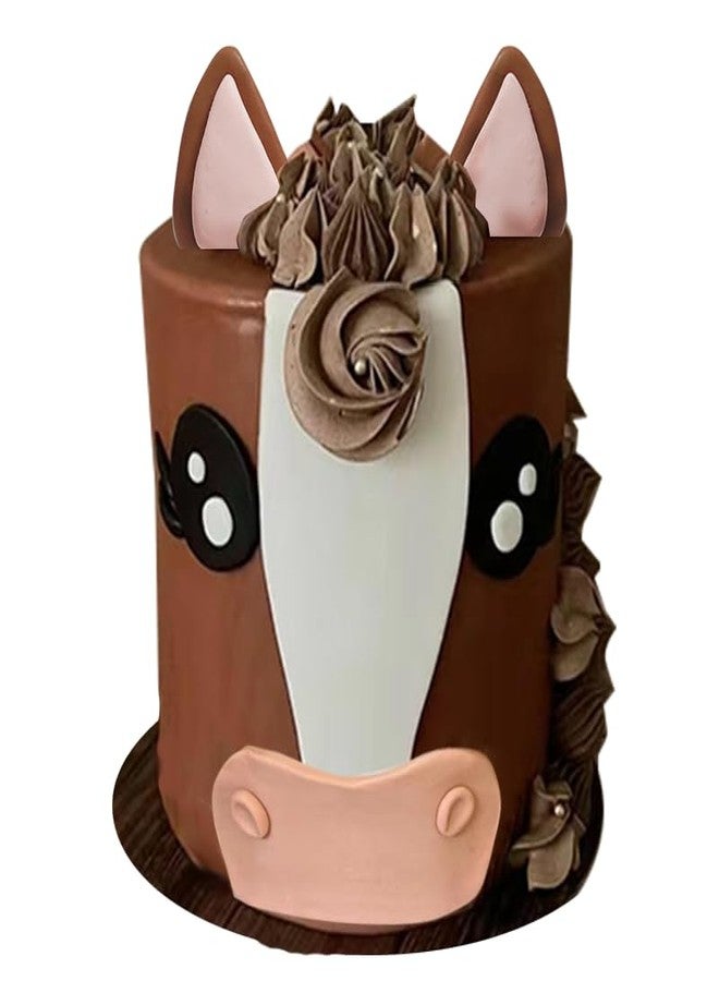 DiDida Horse Cake Topper Big Horse Face Cake Topper for 2 to 7 Inch High Cake - Image 1