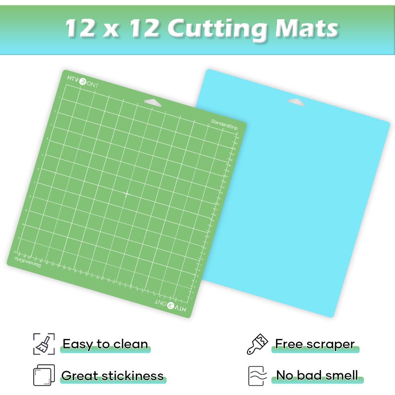 HTVRONT Variety Cutting Mat, 2 Pcs Cutting Mat 12x12 Compatible with Cricut Maker 3/Maker 4/Maker/Explore 3/4/Air 2/One Cutting Machine (LightGrip, StandardGrip), Cutting Mats Replacement Accessories - Image 4