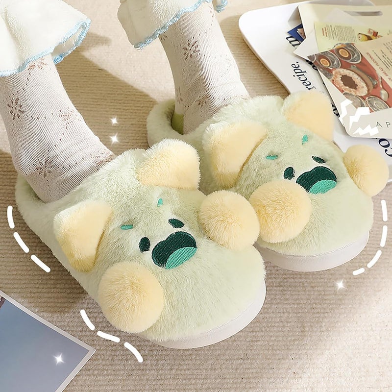 كلاراكو نعال قطنية دافئة للنساء غير قابلة للانزلاق، أحذية داخلية بنعل مقاوم للتآكل، مادة سميكة، قابلة للتنفس وغير خانقة - Image 5