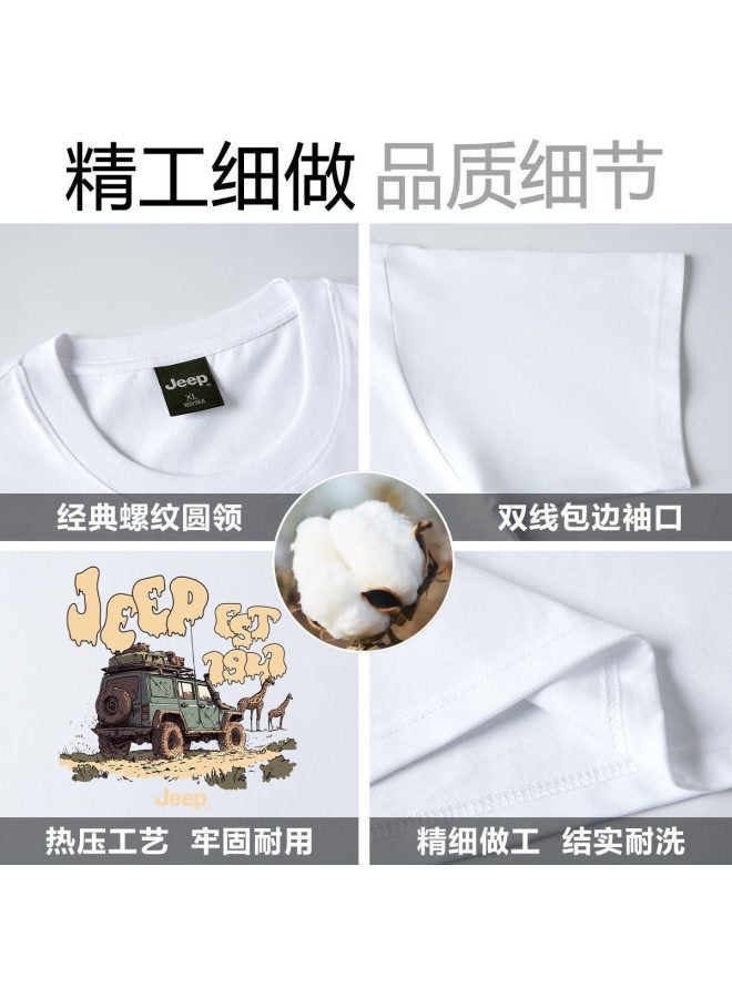 Jeep Women'S Short Sleeve T-Shirt, 2025 Summer New Loose Comfortable Cotton Round Neck Top, Fashion Versatile Women'S Clothing - Image 5