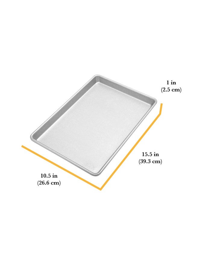 chicago metallic Chicago Metallic Commercial II Traditional Uncoated True Jelly Roll Pan, Make jelly rolls, cookies, pizza, one-pan meals, and more, 15-Inch by 10-Inch - Image 2