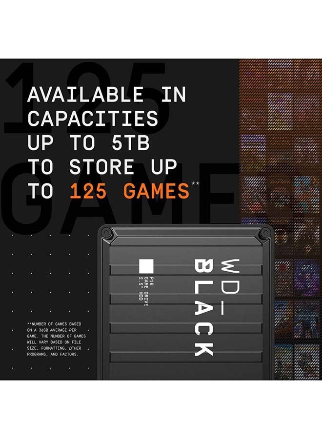 WD P10, 6TB, Game Drive, Portable HDD, works with Playstation, Xbox, PC, & Console, save up to 150 games-WDBZ7D0060BBK-WESN 6 TB - Image 4