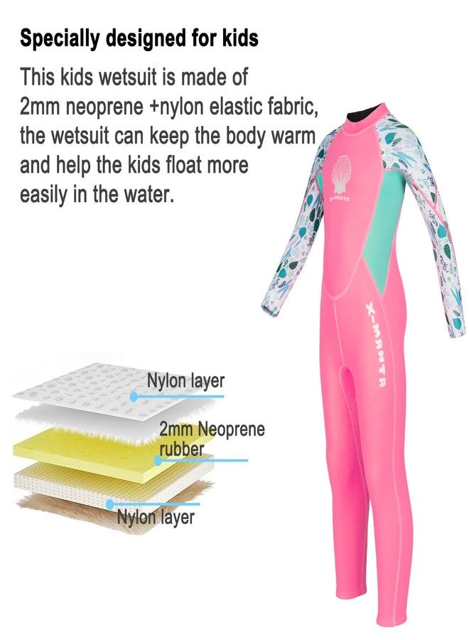 DIVE & SAIL Kids Wetsuit Full Suits Shorty Suits Girls 2.5mm Neoprene Wet Suit UV Protection Keep Warm Long Sleeve Wetsuits for Swimming Diving Scuba M Size - Image 5