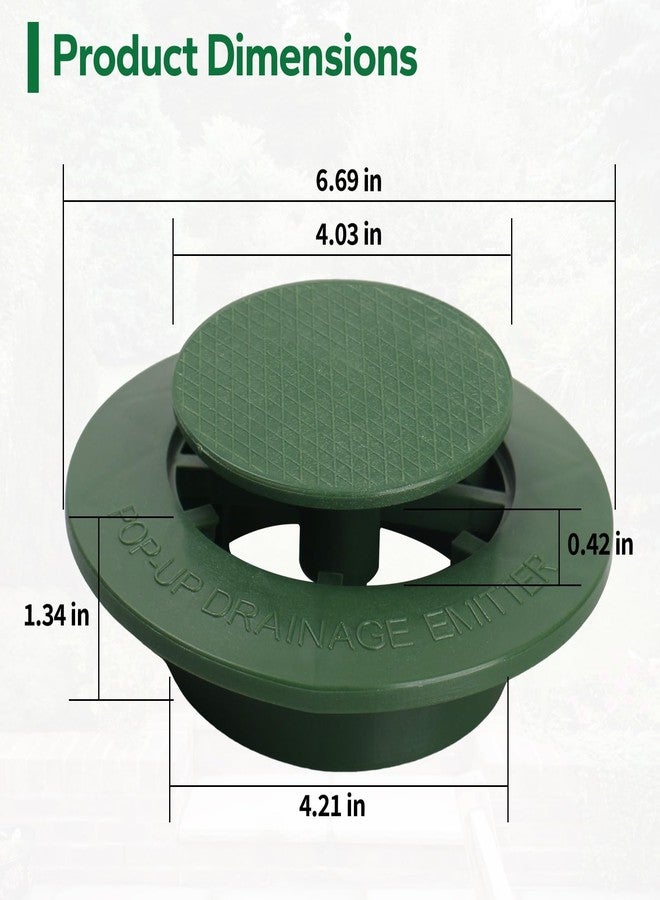 Dfnidy Pop Up Emitter for 4-in Sewer and Drain Pipe, Replacement Pop-Up Drainage Emitter Lid Compatible with Drainage Systems, Upgrade Yard Lawn Drain Cover - Image 2