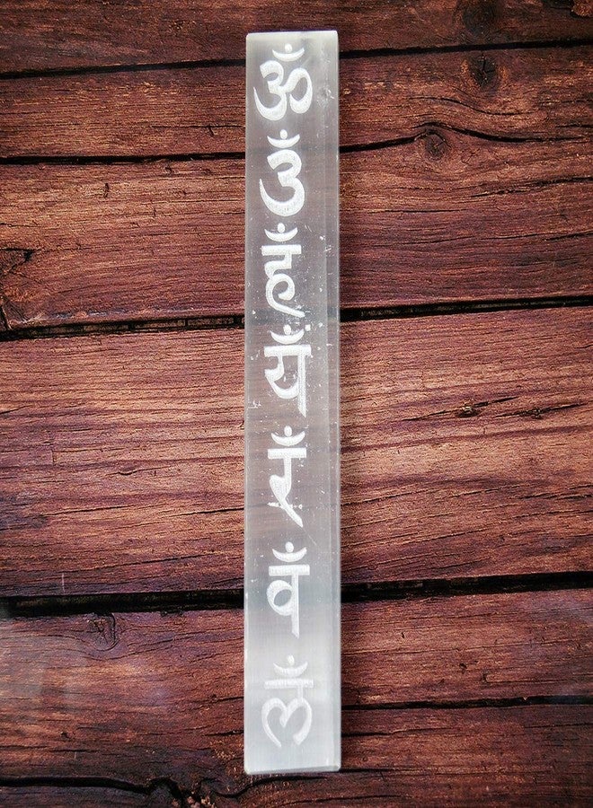 Crystu Natural 7 Chakra Tumble Kit with Selenite Charging Plate | Selenite Scale - Image 4