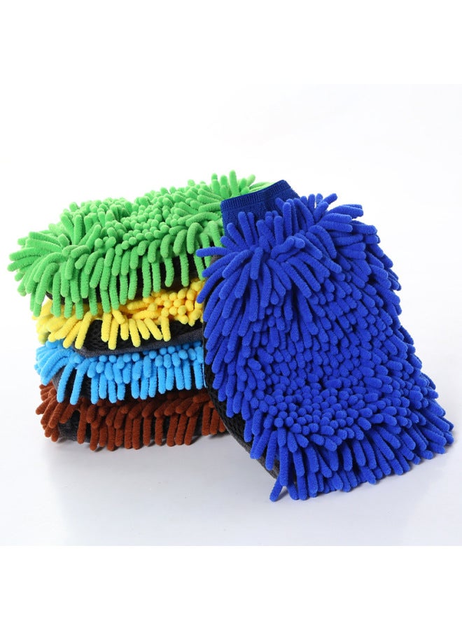 JIETU Thickened Chenille Car Wash Gloves Coral Fleece Foaming Gloves Long Fleece Single-sided Double-sided Car Wipe Gloves Car Wipe - Image 5