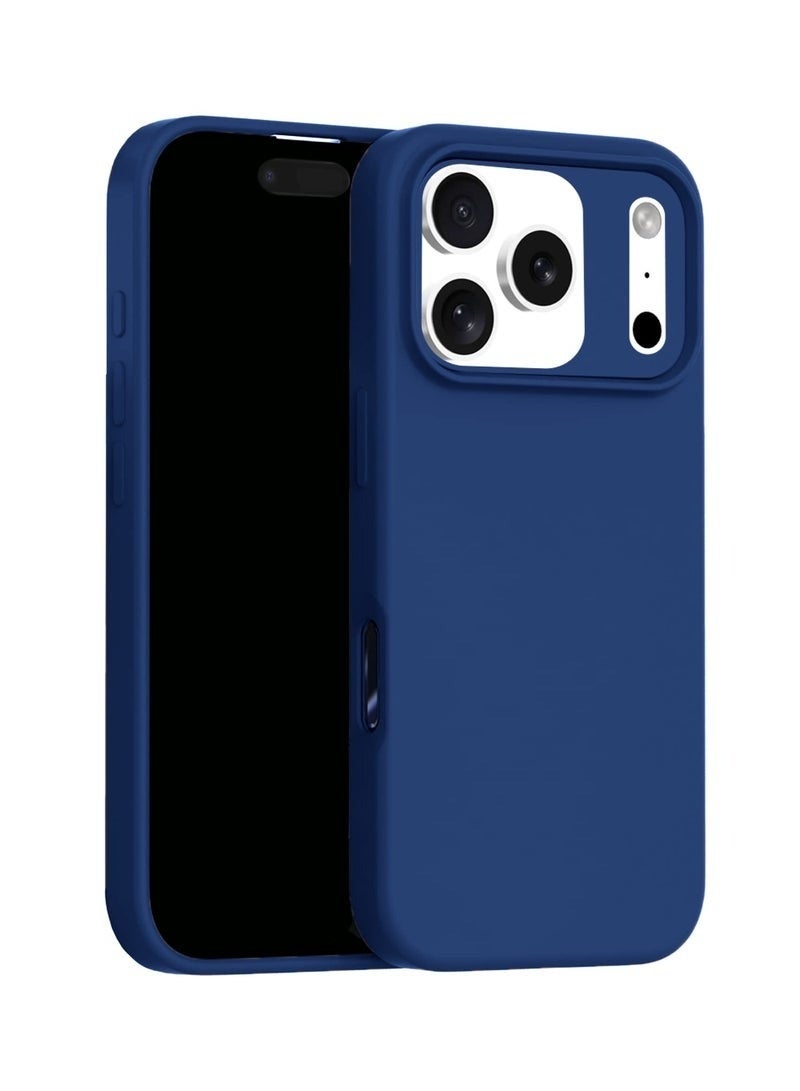 ACLIX Soft Liquid Silicone Case Cover for Apple iPhone 17 Pro 5G (2025) – Slim Shockproof Full Body Protective Phone Case with Anti-Scratch Microfiber Lining & Smooth Matte Finish – Navy Blue - Image 1