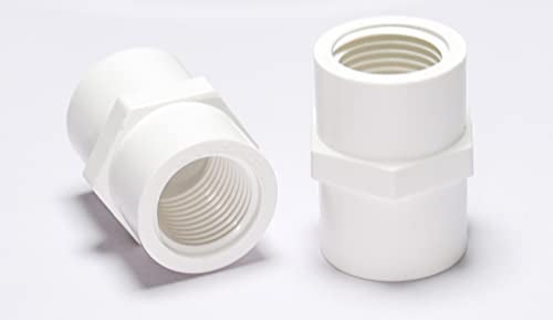 Rainbow Dream 1 Inch PVC Female Adapter Pipe Fitting (Socket x Female Pipe Thread) - 10 Pack, White - Image 3