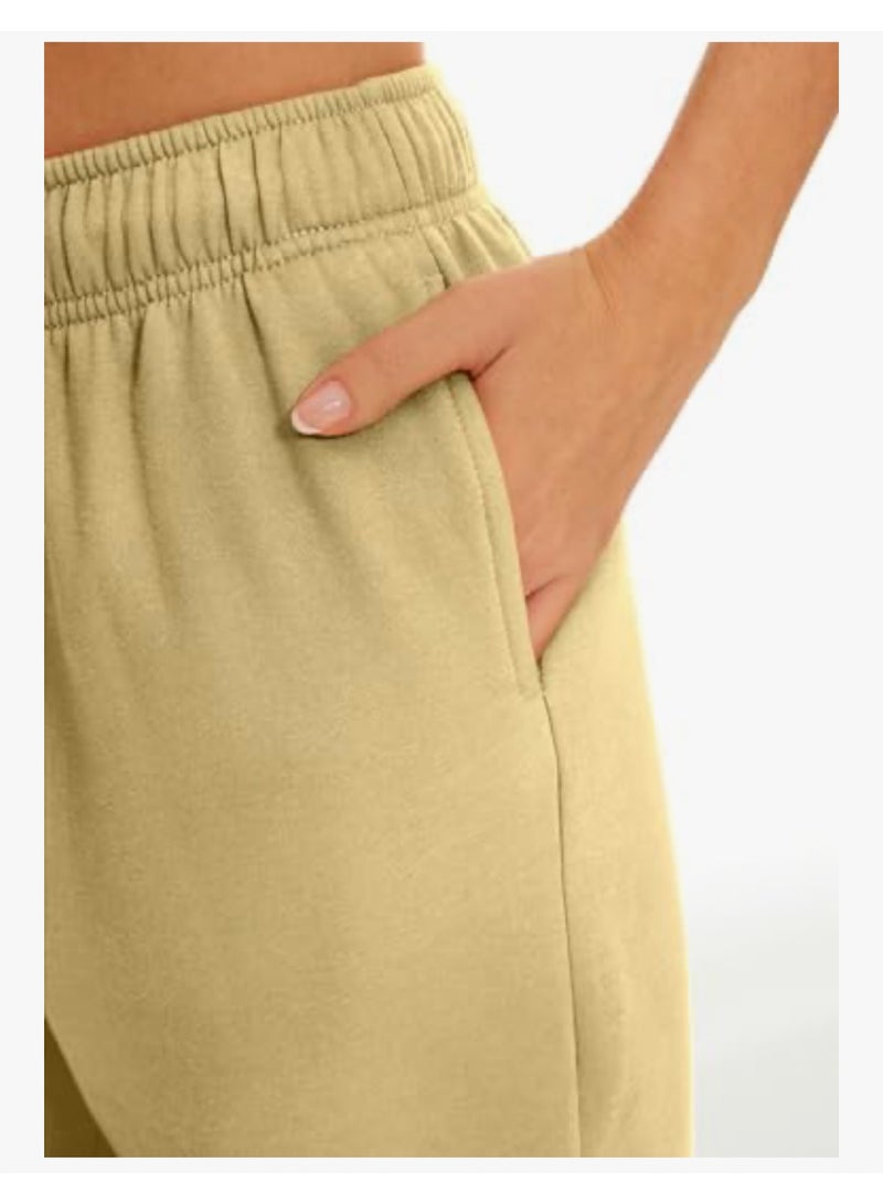 AUTOMET Women’s Fleece Lined Sweatpants, Wide Straight Leg Pants - Image 5