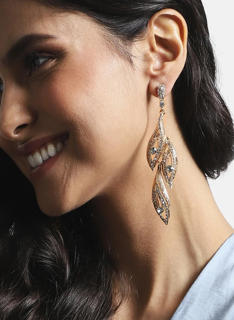 SOHI Rhinestone Eyes Artificial Drop Earring Jewellery