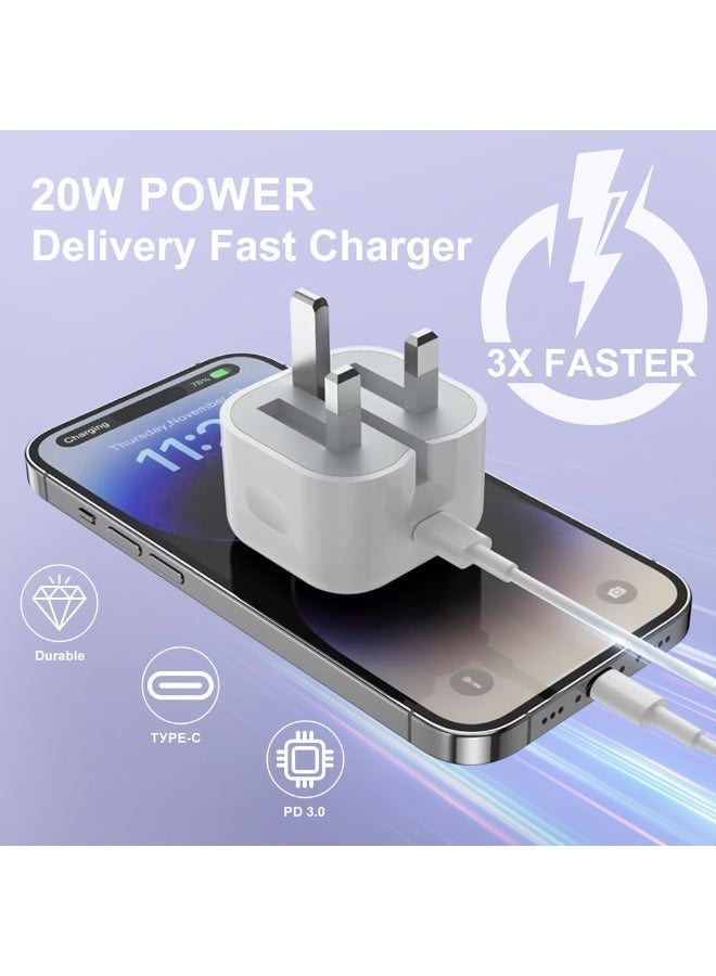 20W Fast Charger with 1M USB-C to Lightning Cable, Compact Design, Reliable Power for iPhone & iPad - Image 4
