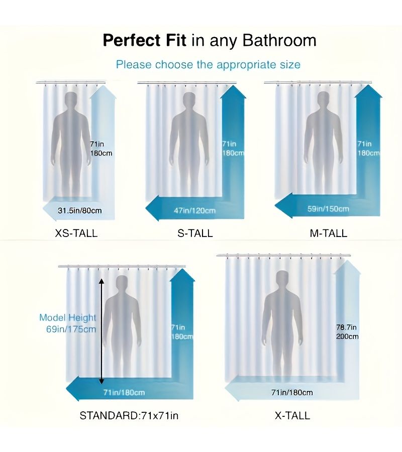 1 Pc 3D Pebble Pattern Shower Curtain 80 X 180 Cm Easy To Clean For Bathroom Kitchen Living Room And Outdoor - Image 4