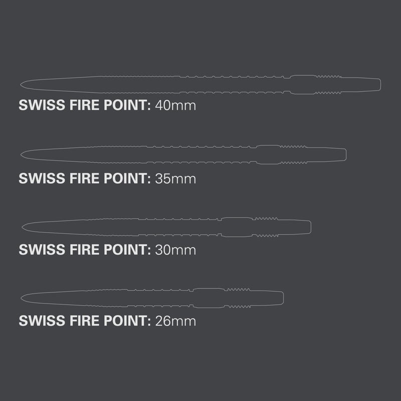 Target Darts Swiss Points, Fire Swiss Point Dart Tips (3 Pack Set of Tips) 26MM, Gold | Change Dart Points, Professional Darts Accessories - Image 2