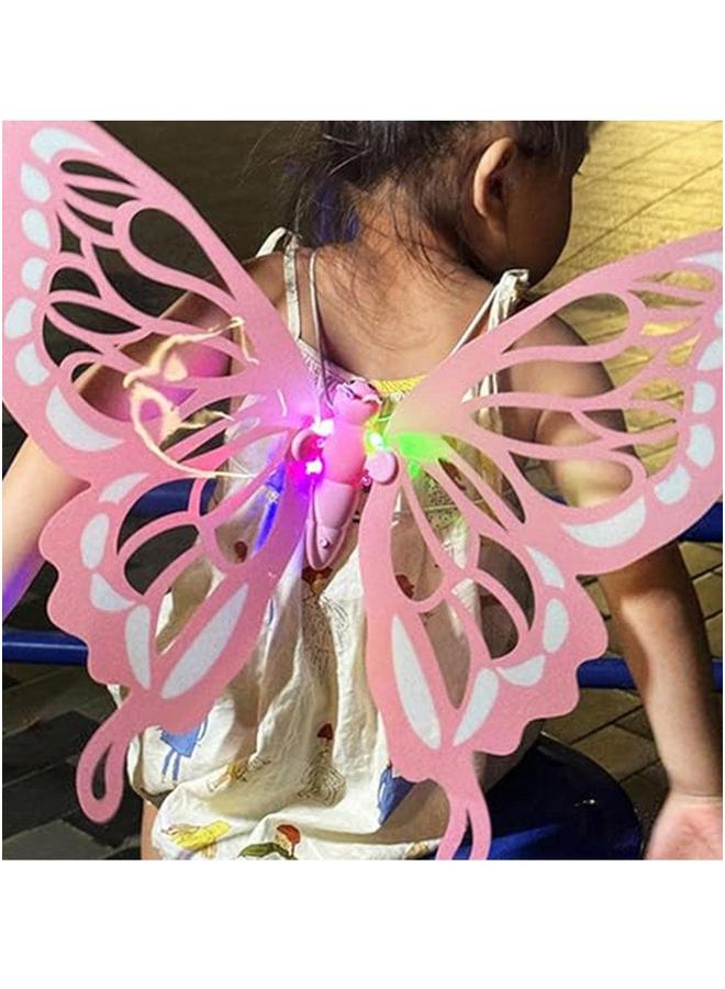 Children's Glowing erfly Wings Back Girl Toy Birthday Gift Moving Elf Dress Up - Image 3