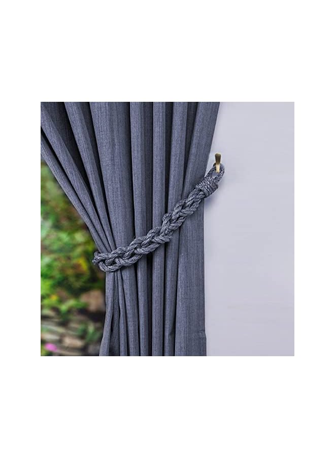 erorex 4PC Curtain Tieback Hooks, Wall-Mounted Decorative Drapery Holdbacks with Screws  - Image 3