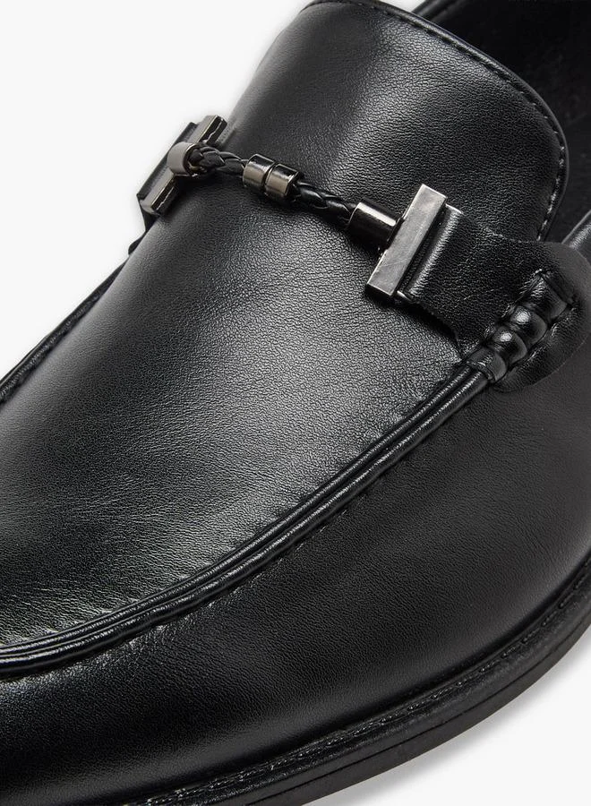 LBL By Shoexpress BLACK Men Braided Accent Slip-On Loafers for Men | Best Price UAE