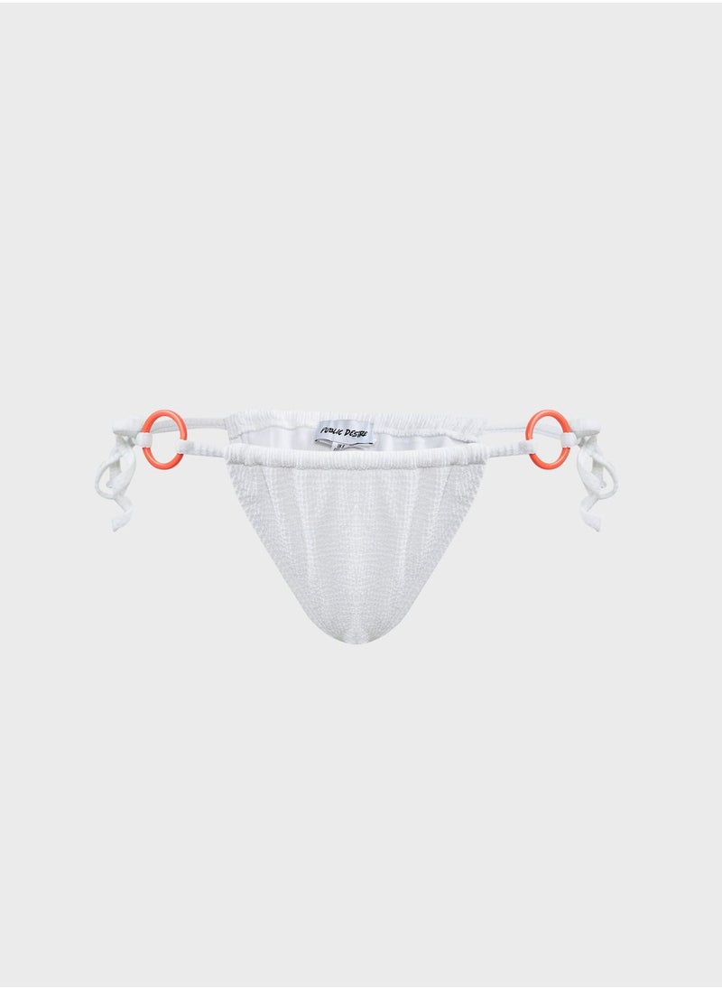 PUBLIC DESIRE - Textured Ring Detail Bikini Bottom - Image 1