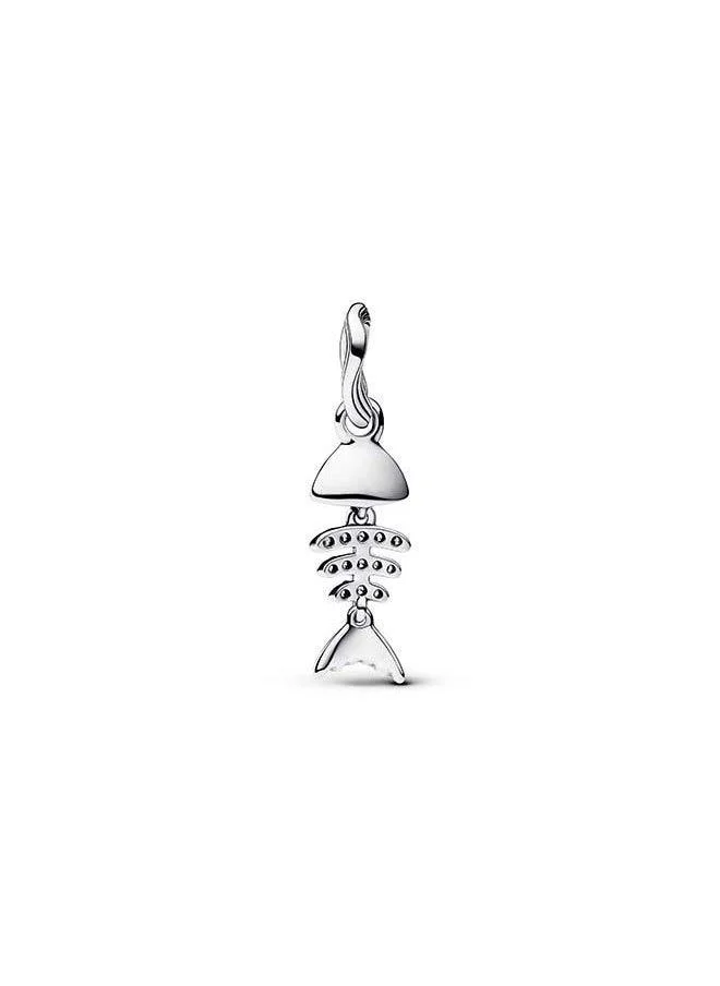 PANDORA Turquoise-coloured Fishbone Dangle Charm
