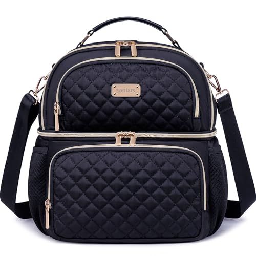 Weitars Lunch Bag for Women,Dual Compartment Lunch Box for Women Lunch Tote for Work,Insulated Leakproof Large Lunchbox Lunch Cooler for Adult for Men, Women, Lunchbag for Hiking,Picnic,Beach - Image 1