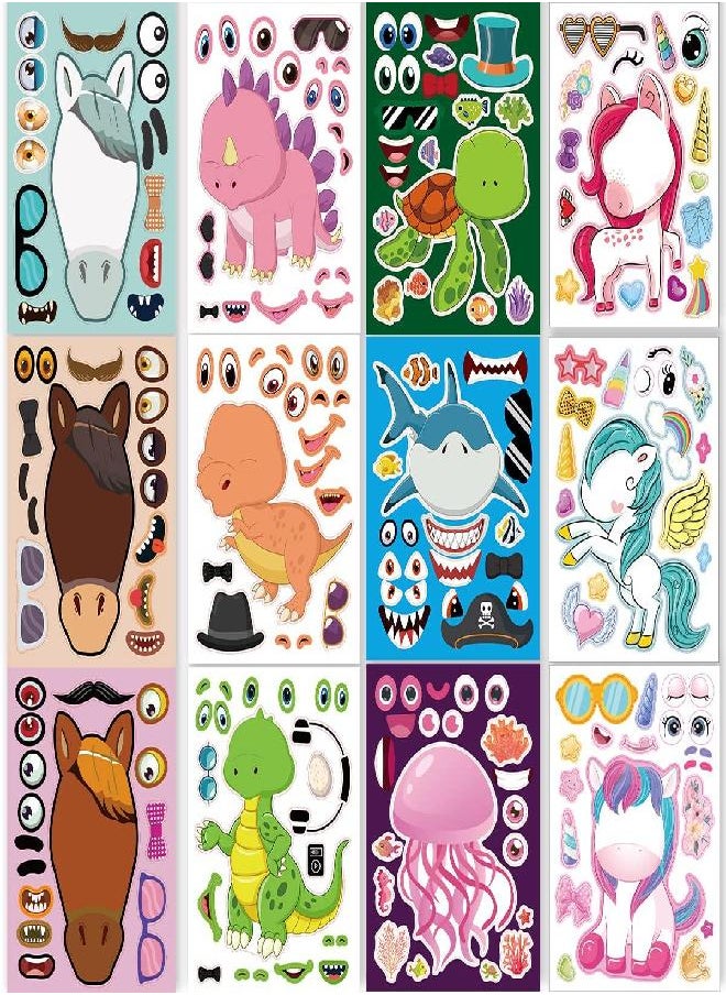 DaiUni 24 Sheets 8.27''×5.9'' Make Your Own Robot Stickers for Kids Toddlers, Make a Face Stickers for Kids Party Favors Activities  - Image 1