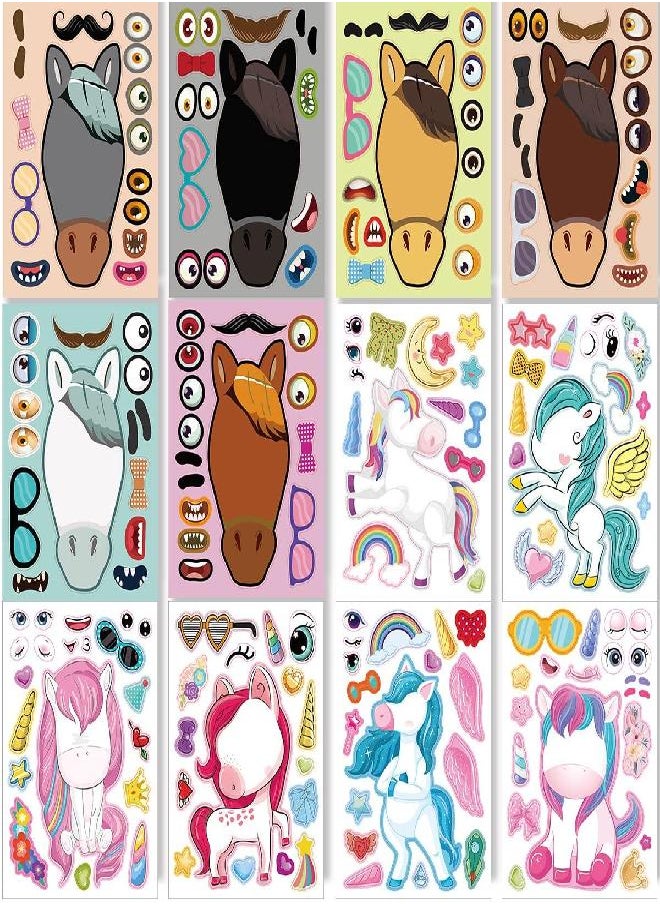 DaiUni 24 Sheets 8.27''×5.9'' Make Your Own Robot Stickers for Kids Toddlers, Make a Face Stickers for Kids Party Favors Activities  - Image 2