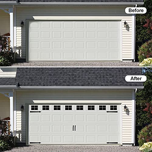 Eapele Magnetic Garage Door Decoration Kit Include Faux Windows Hinges and Handles Black - Image 4