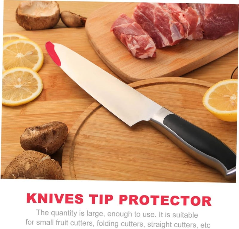 30pcs Knife Tip Protective Sleeves Red Cutter Tip Covers for Safe Storage Prevents Damage and Injury for Kitchen and Chef Knives - Image 2