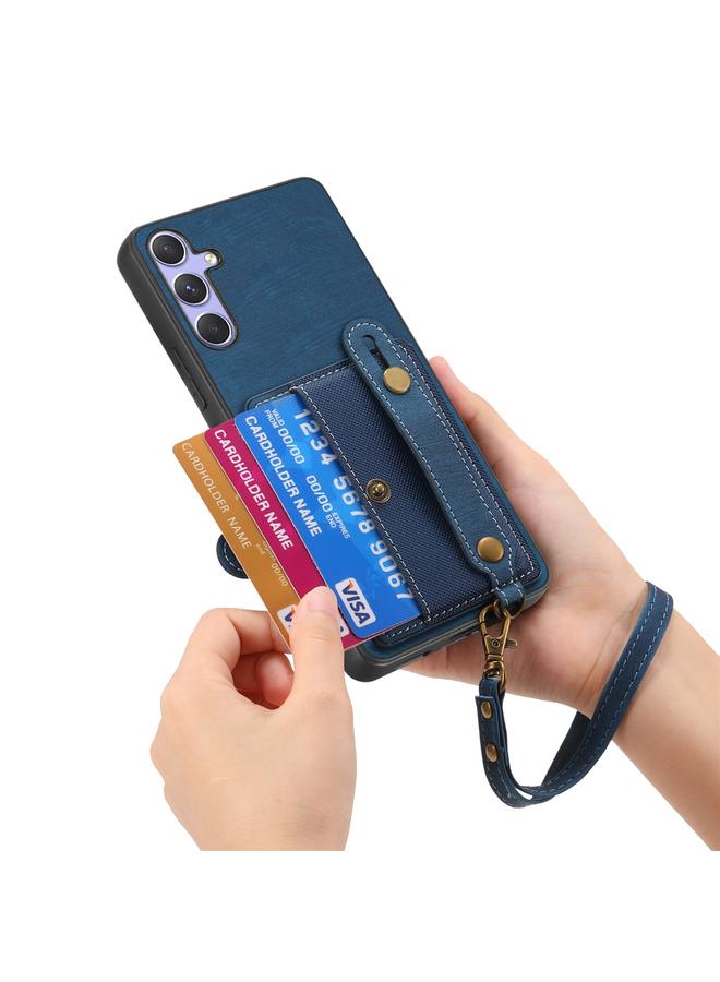 S-TOP Case For Samsung Galaxy S25+ 5G Retro Cross Wristband Wallet Leather Back Phone Case - Image 5