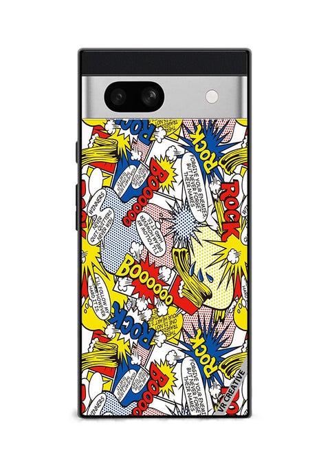 Protective Case Cover For Google Pixel 7a Pop Art Design Multicolour