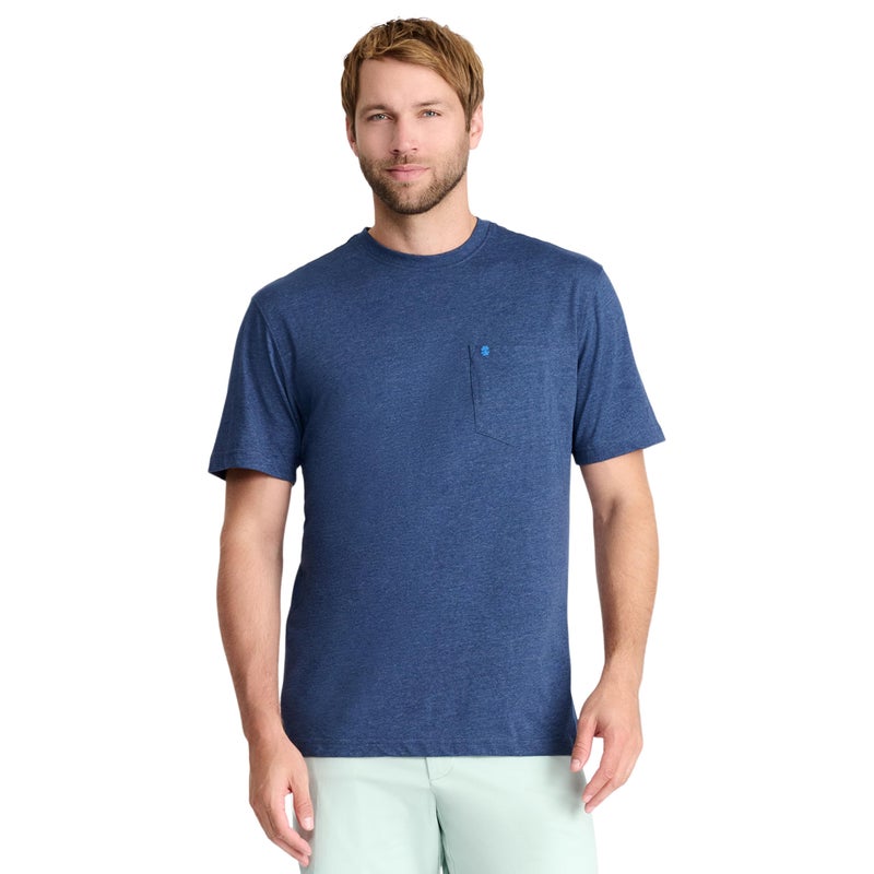 IZOD Mens Saltwater Soft Wash Pocket Crew TShirt Club Blue XLarge - Image 2
