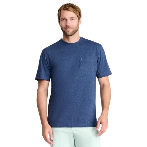 IZOD Mens Saltwater Soft Wash Pocket Crew TShirt Club Blue XLarge - Image 1