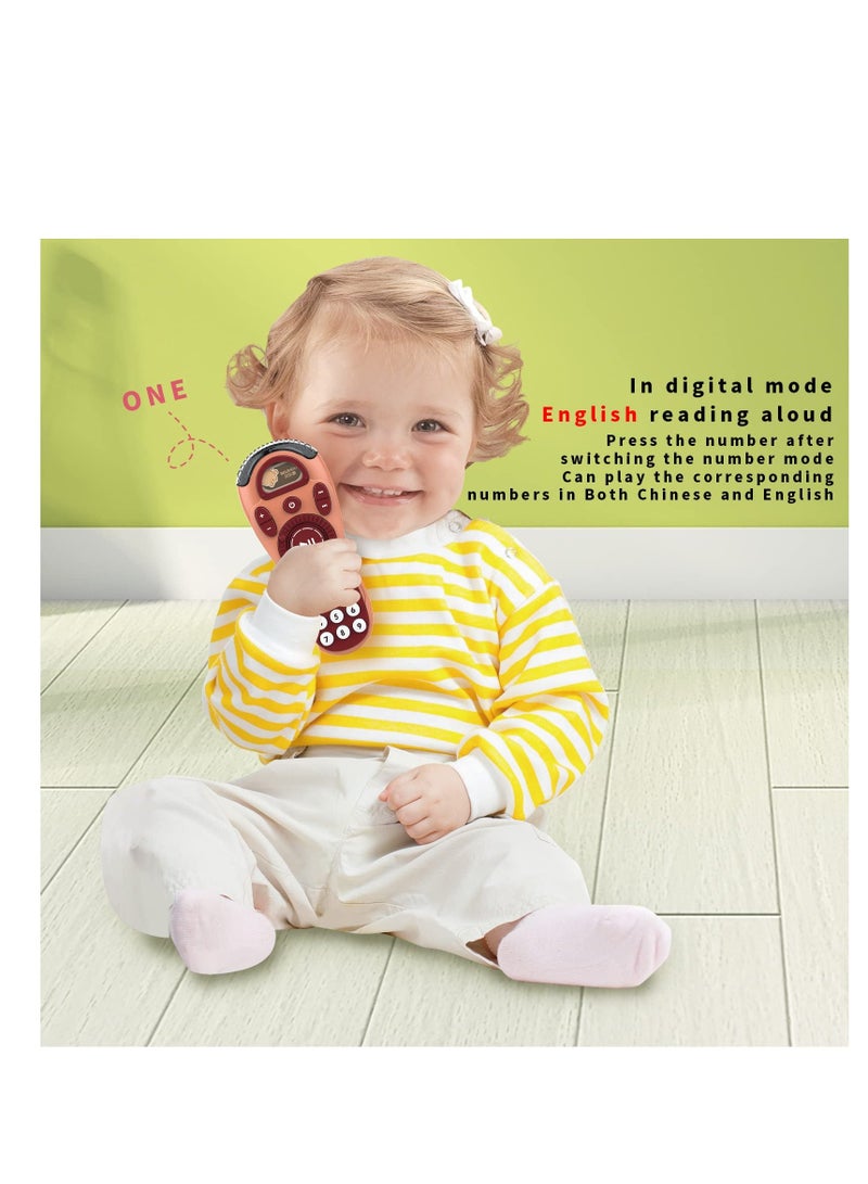 Y&D TV Remote Control Toys Rotating Light and Sound Children's Music Early Education Learning (Pink)  - Image 5