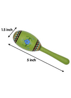 JOYIN 12 Mini Wooden Fiesta Maracas 6 Designs Noisemaker For Mexican Fiesta Cinco De Mayo Party Favors Musical Fun Birthday Parties Luau Party Carnivals Taco Tuesday Event  - Image 3