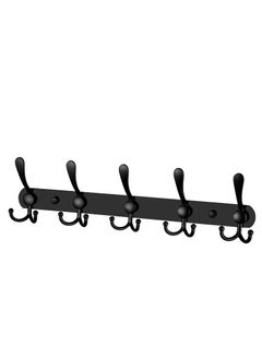 Generic Wall Hanger With 5 Hooks Black 45cm  - Image 2