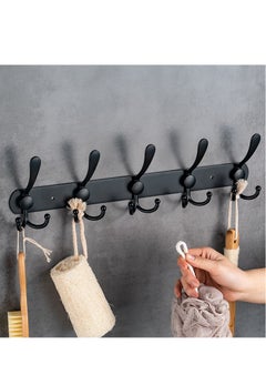 Generic Wall Hanger With 5 Hooks Black 45cm  - Image 3